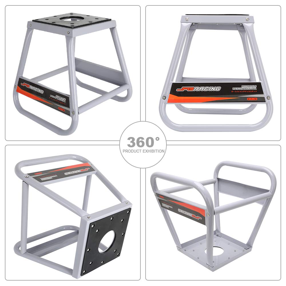 Heavy Duty Motorcycle Lift Stand - Adjustable Dirt Bike Moto Stand for Most Motorcycles | Removable Panel Design | Perfect for Garage Maintenance & Off-Road Bike Storage