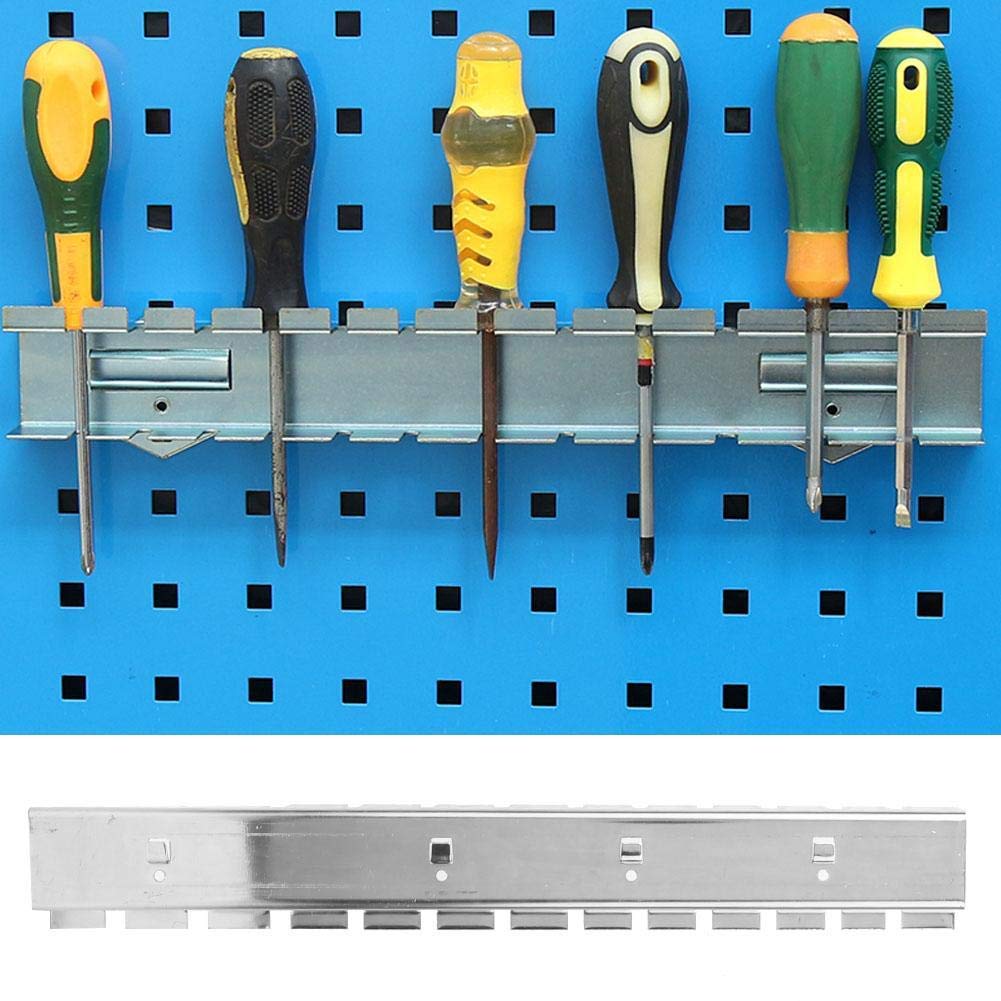 Wall Mount Screwdriver Organizer - Heavy Duty Wall-Mounted Tool Storage Rack with Hooks for Garage, Workshop & DIY Projects | Perfect for Organizing Screwdrivers, Wrenches & Hardware Tools