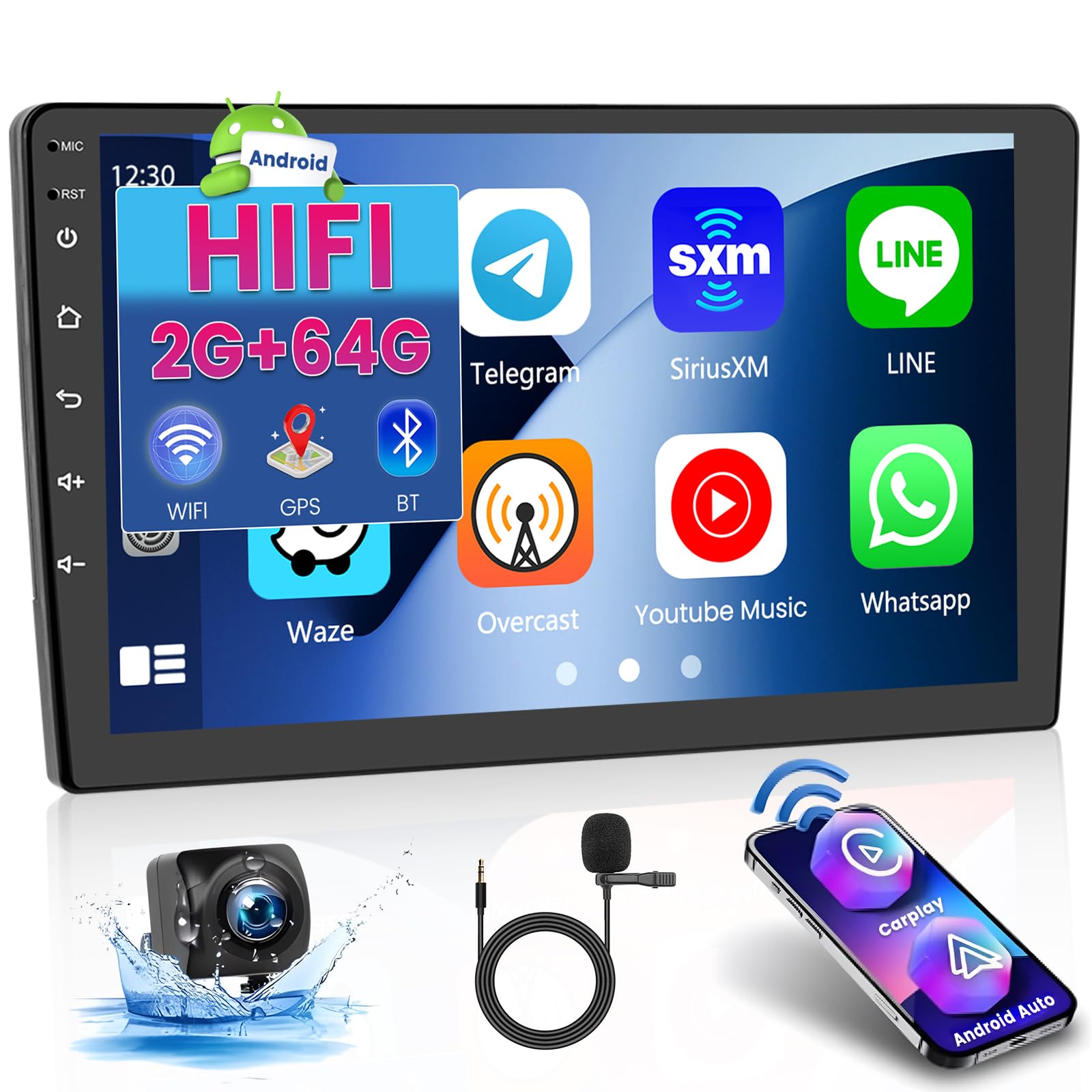 2+64GB Hikity Android 13 Double Din 9