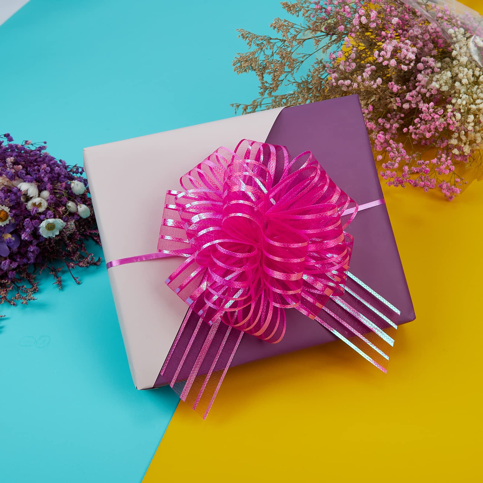 Large Decorative Bows for Gift Wrapping - 10pcs Rose Red Party Bows for Cars, Gift Baskets, Birthday Presents & Flower Arrangements | Perfect for Weddings, Baby Showers & Holiday Decor