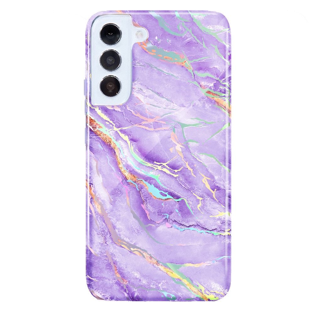Holographic Moonstone Phone Case for Samsung Galaxy - Trendy Purple Glitter Protective Cover for Everyday Use & Special Occasions