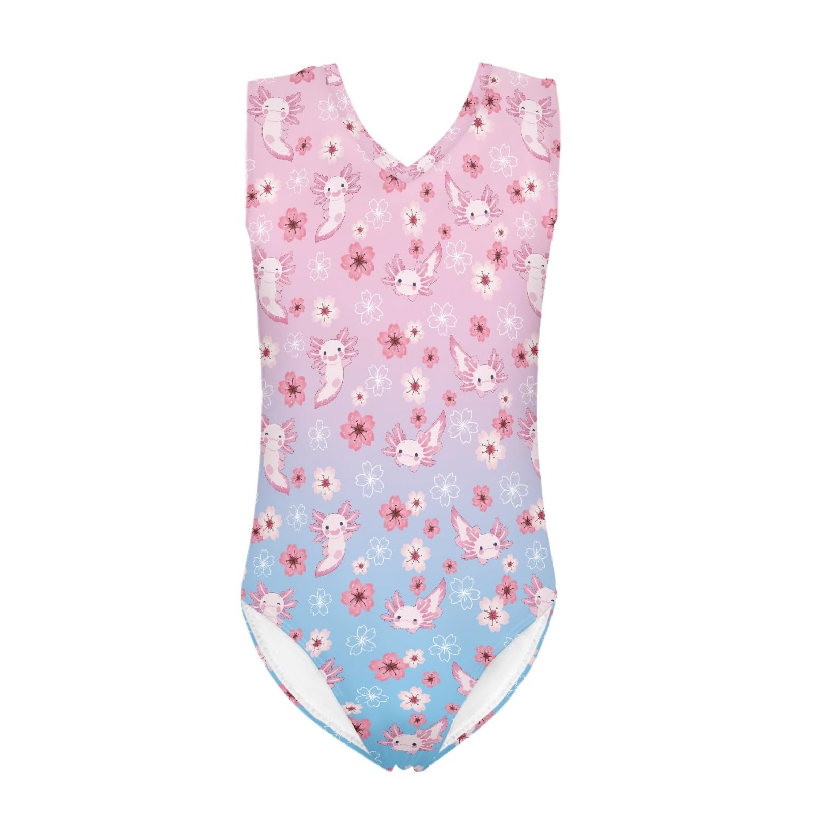 UNICEU Girls One Piece Bathing Suits - Sleeveless Quick Dry Swimwear Leotards for Dance, Beach, Pool & Water Sports