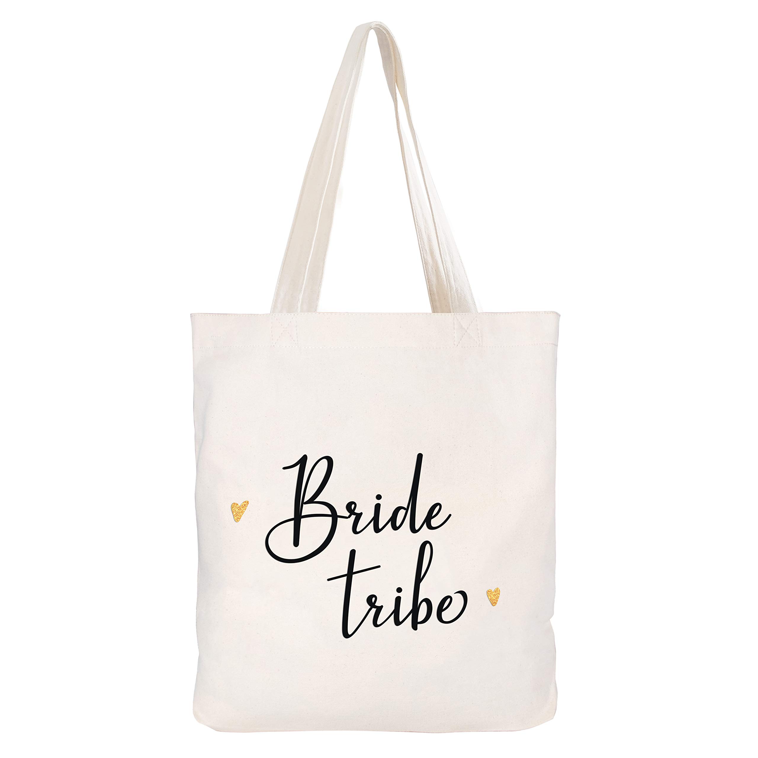 CARAKNOTS Women's Canvas Tote Bag - Best Bridesmaid Gift for Weddings, Bridal Showers & Bachelorette Parties - Durable Cotton Reusable Shopping Bag for Everyday Use, Beach & Travel
