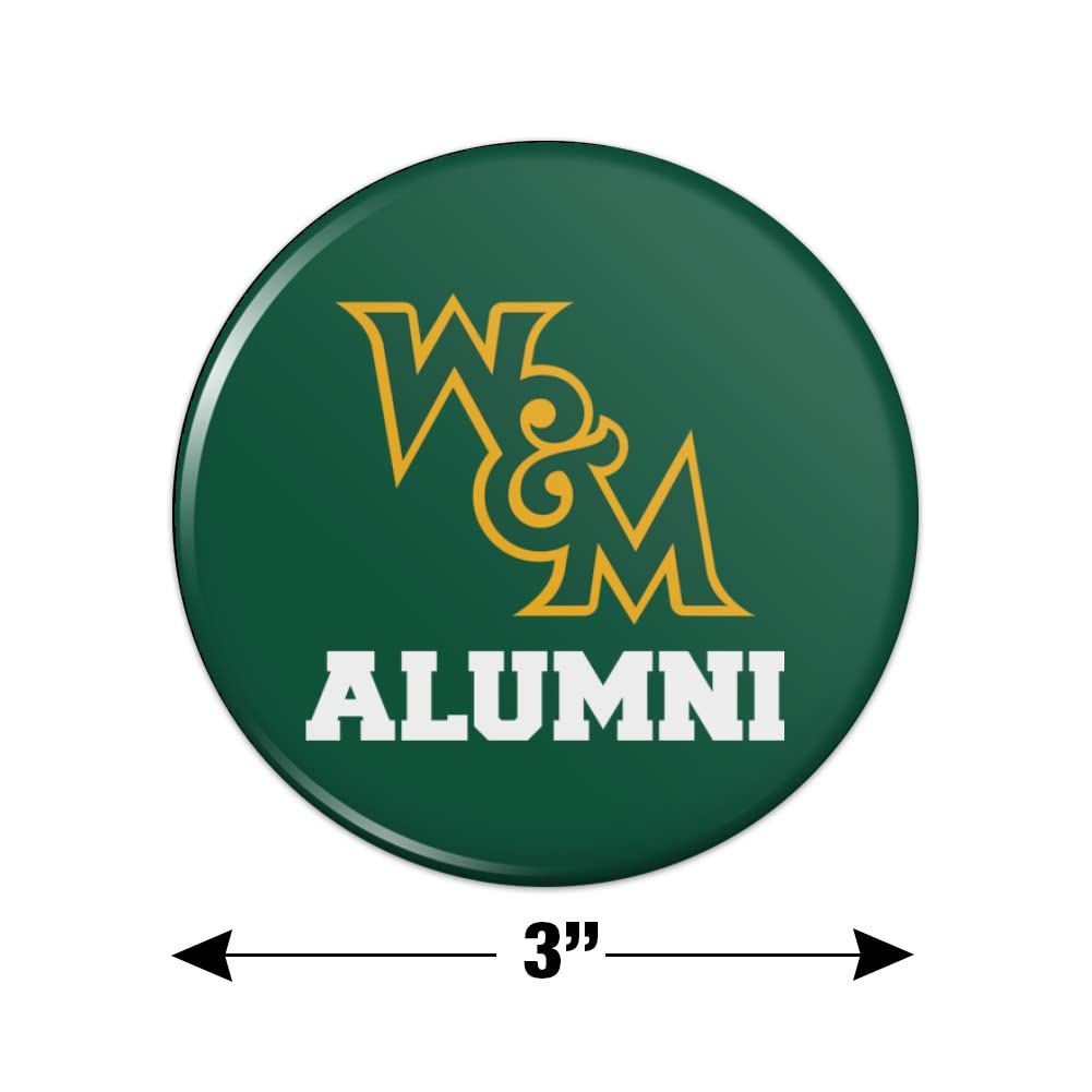 William & Mary Alumni Kitchen Refrigerator Magnet - Decorative College Pride Button for Fridge, Locker & Office - Perfect for Alumni Gifts & School Spirit Decor