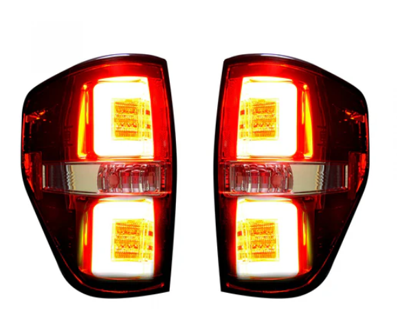 Ford F150 & Raptor 2009-2014 Dark Red Smoked OLED Tail Lights - Upgrade for Off-Road & Night Driving