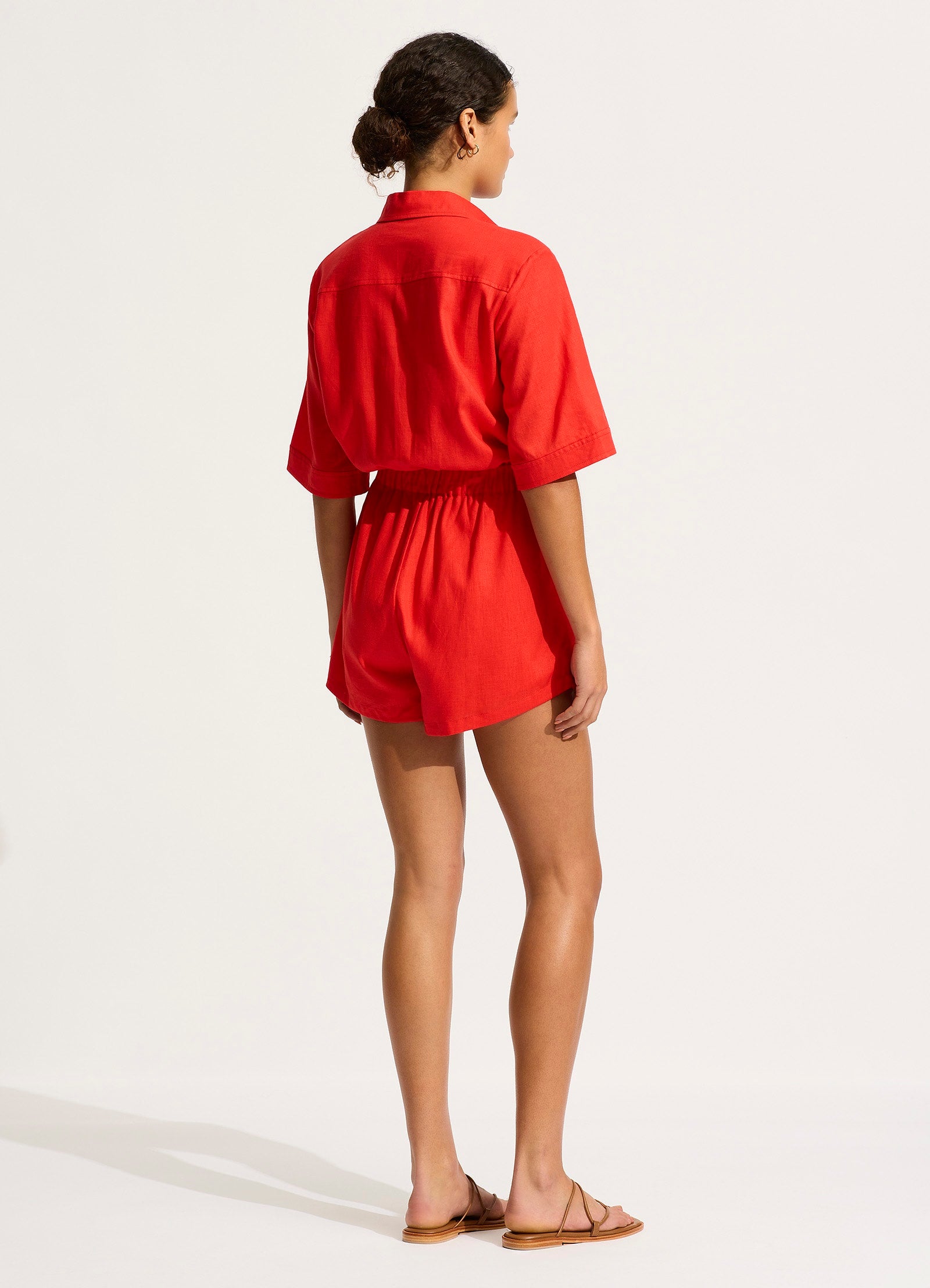 Sunside Women's Playsuit - Floral Print Flame Design for Summer Outfits | Perfect for Beach Vacations, Pool Parties & Casual Outings