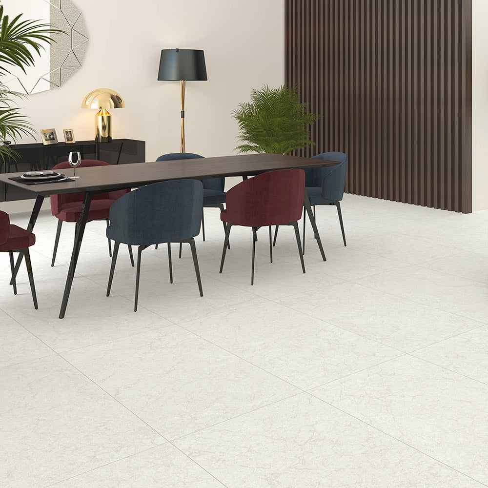 Quintet Ice 600x600mm Matte Porcelain Tile - Premium Frosted Finish Floor & Wall Tiles for Bathroom, Kitchen & Living Room