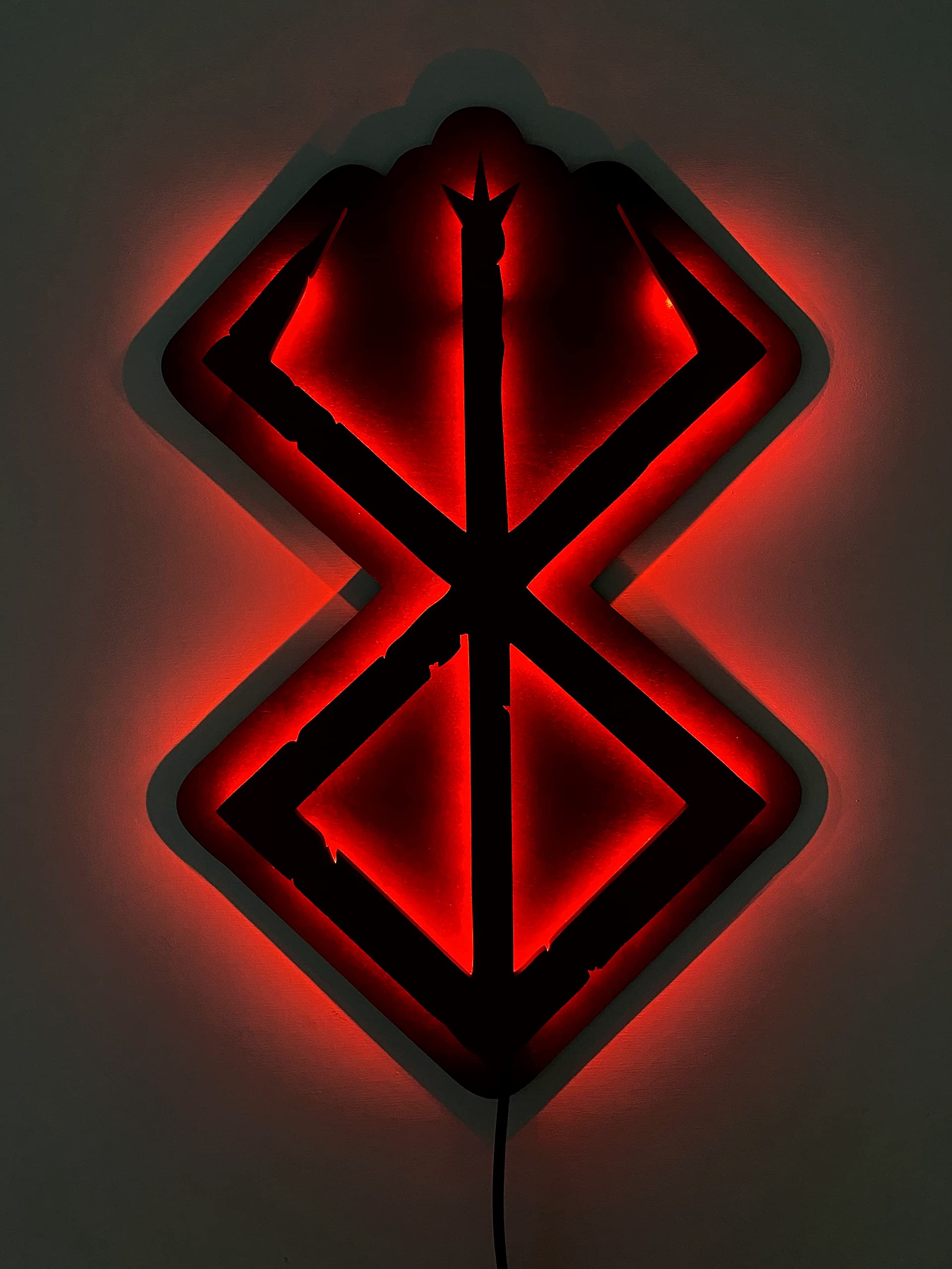 Berserk Anime Night Light - Handmade Dark Fantasy Collectible LED Lamp for Bedroom, Gaming Room & Anime Decor | Netherworld Illuminations