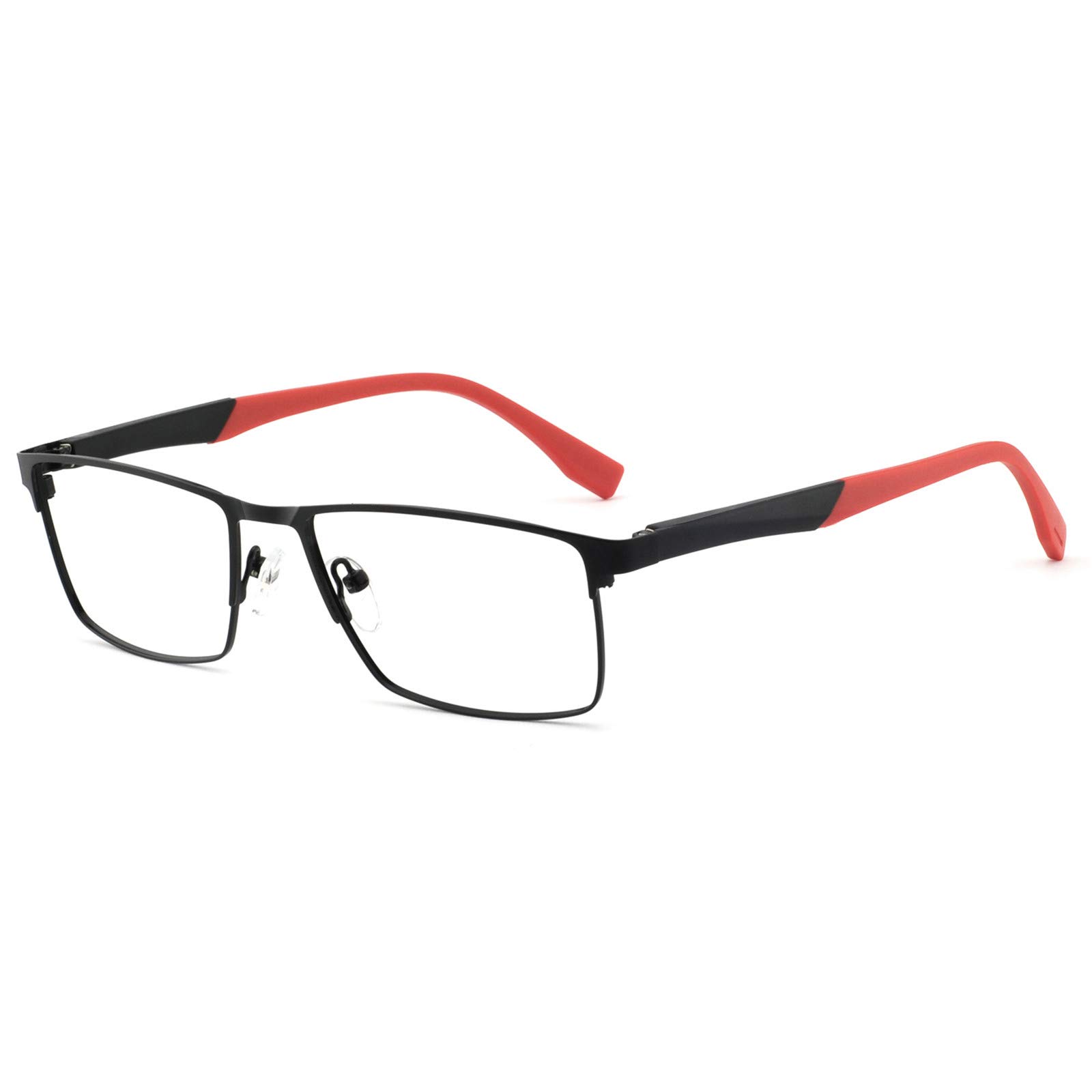 Anti Blue Light Glasses for Men - Gaming & Computer Use (Black Red) for Eye Protection