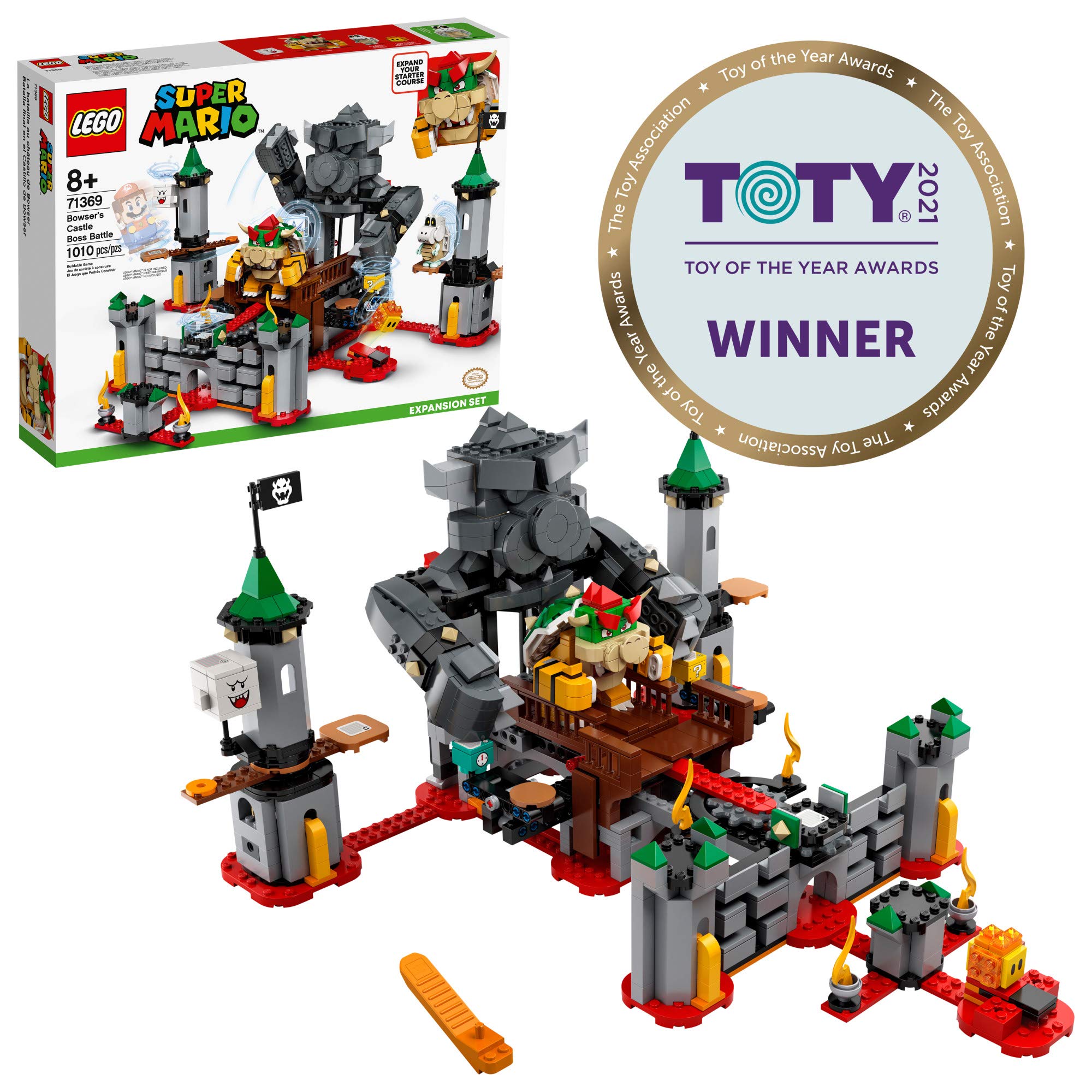 LEGO Super Mario Bowser's Castle Boss Battle Expansion Set 71369 - 1,010 Piece Building Kit for Kids | Customize Super Mario Starter Course (71360) | Creative Play & Collectible Toy for Birthday Gifts & Family Game Nights