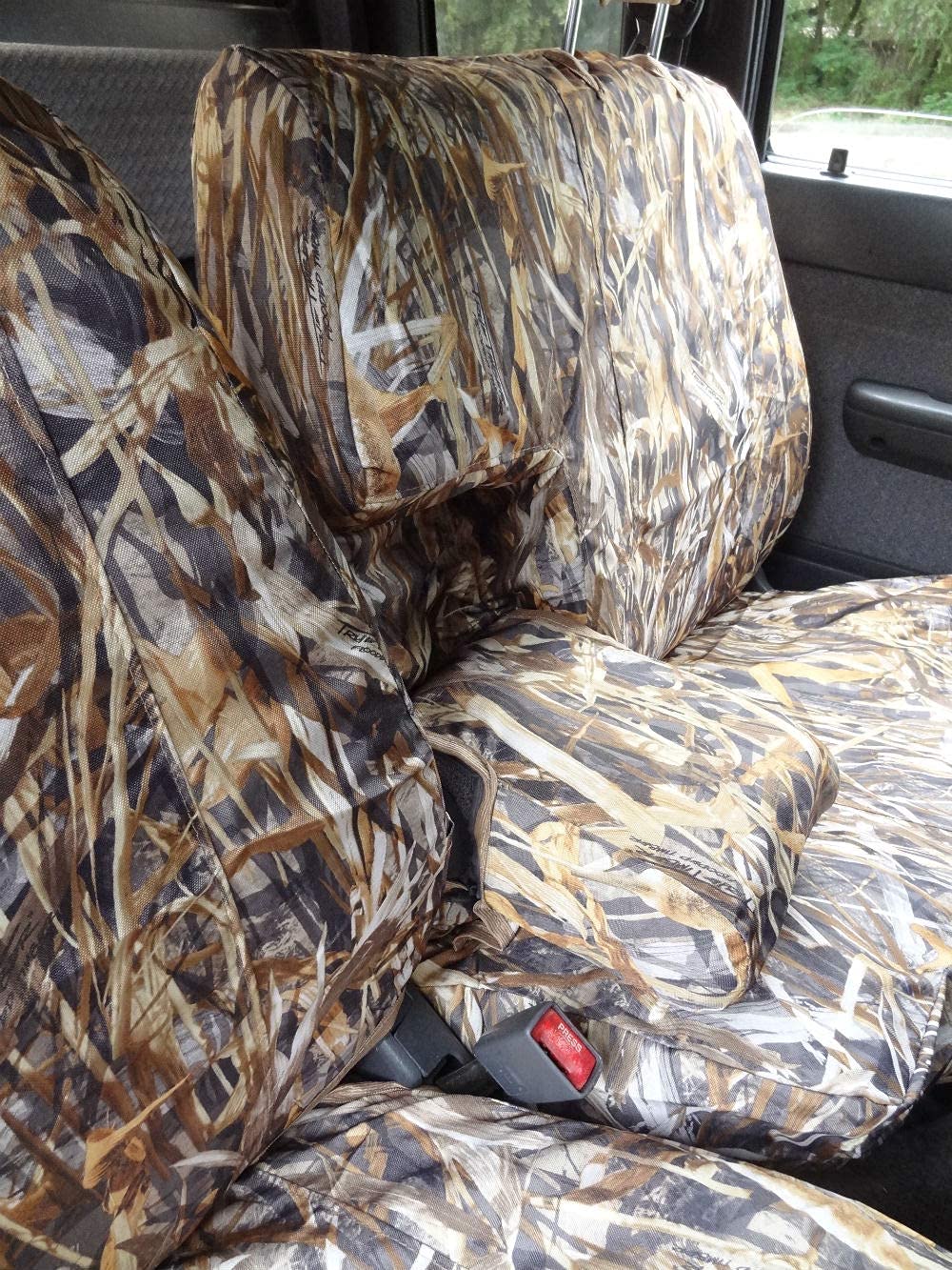 Premium Durafit Seat Covers for 1995-2000 Toyota Tacoma - Custom Fit 60/40 Split Bench Front Seat with Armrest & Shifter Cutout | Waterproof Savanna Camo Endura Fabric | Perfect for Off-Roading, Hunting & Outdoor Adventures