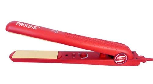 Authentic Infusion Colorful Ceramic Hair Straightener Flat Iron - Professional Styling Tool for Smooth, Shiny Hair (Red) | Perfect for Home Use, Salon Styling & Travel
