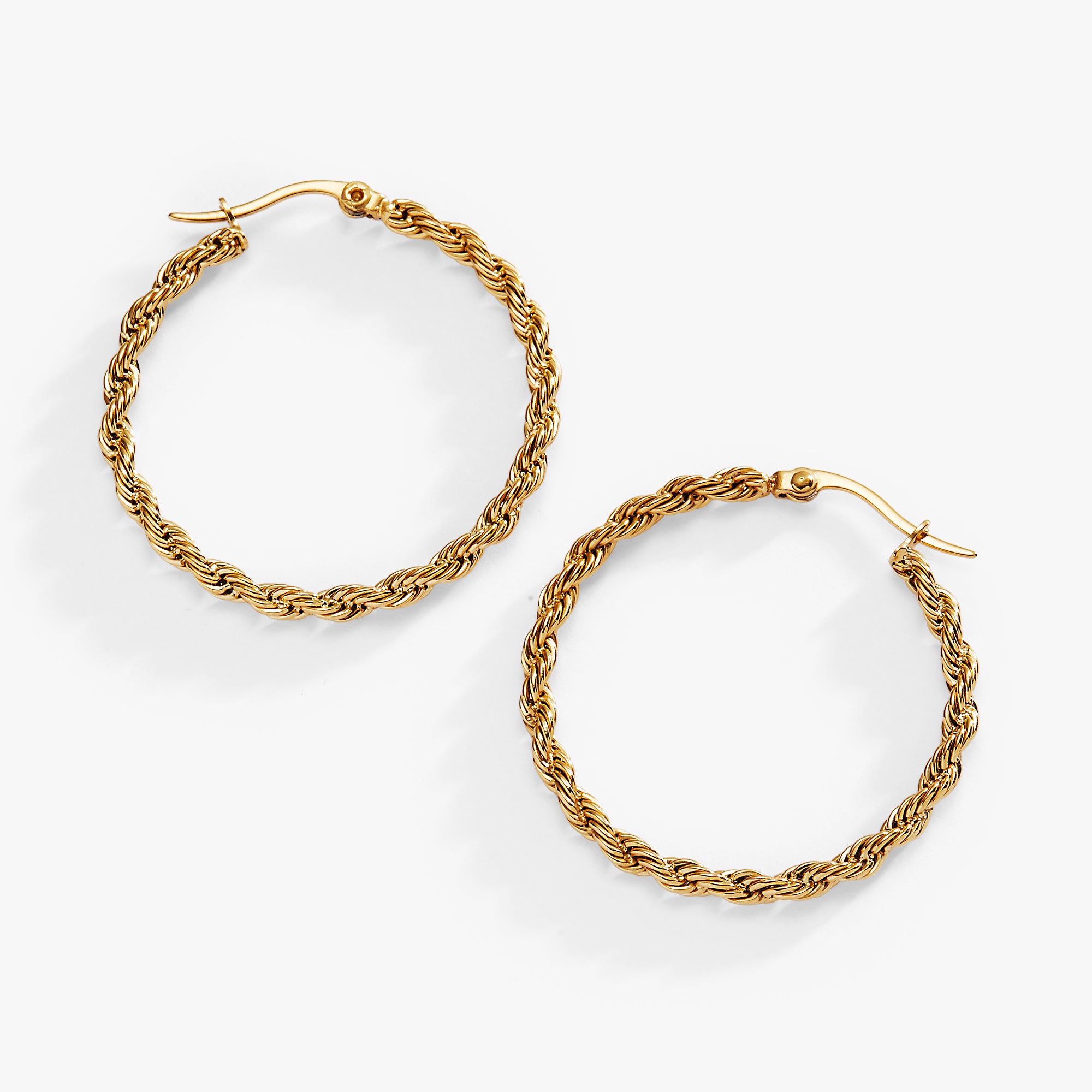 Frozen French Rope Hoop Earrings for Women - 925 Sterling Silver Dangle Drop Earrings - Trendy Fashion Jewelry for Party, Wedding & Everyday Wear