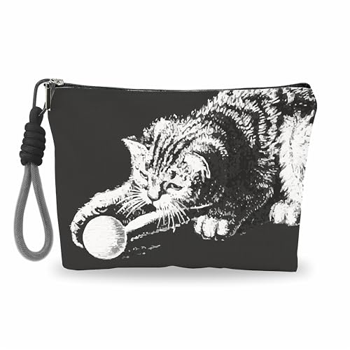 Hand Drawn Cat Playing