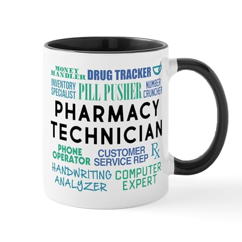 White/Black Inside - Pharmacy Technician Word Cloud