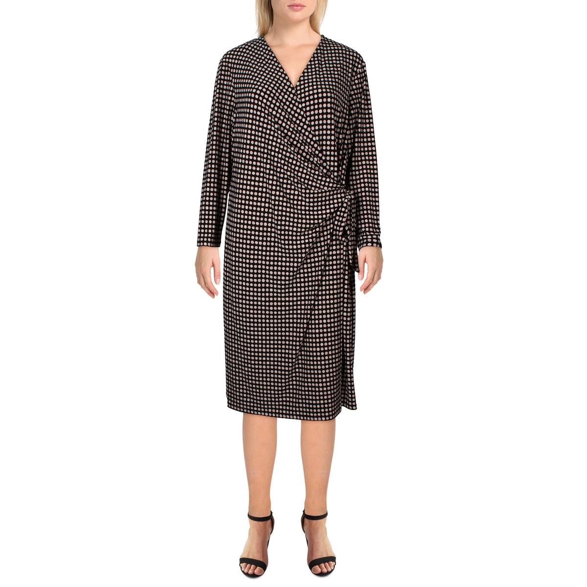 Anne Klein Women's Printed Midi Wrap Dress - Office & Party Wear