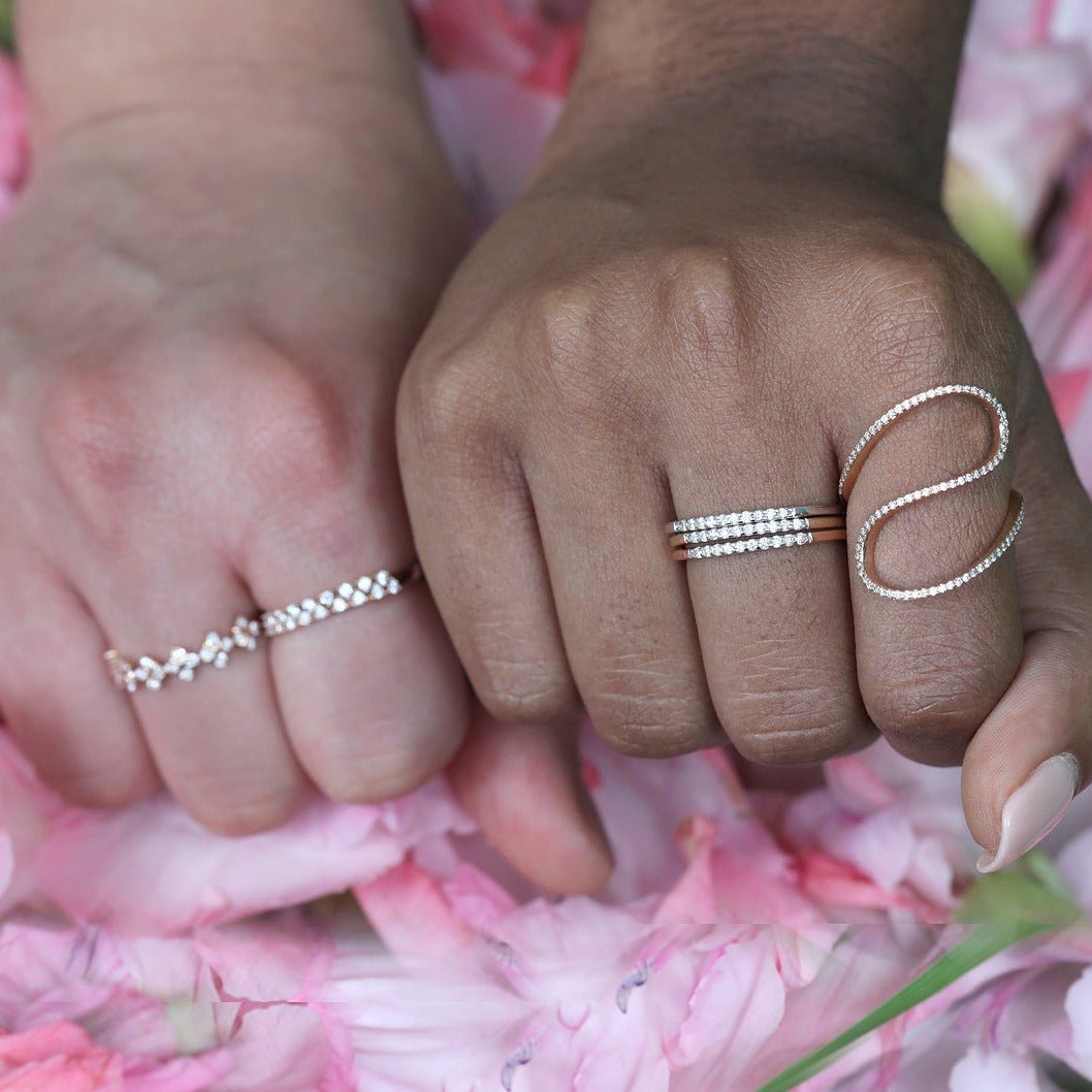 14K Rose Gold Diamond Eternity Ring for Women - Elegant Wedding Band, Anniversary Gift, or Everyday Jewelry for Special Occasions