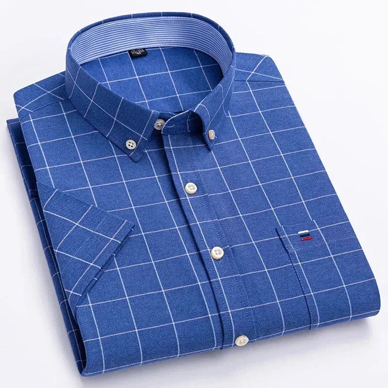 Men's Big Box Checkered Shirt - Casual Plaid Button Down Shirt for Men | Perfect for Outdoor Activities, Work & Everyday Wear