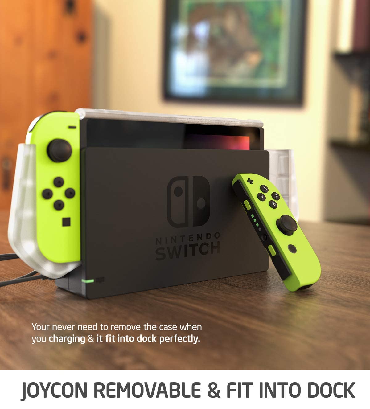 Mumba Dockable Case for Nintendo Switch - Blade Series TPU Grip Protective Cover with Ergonomic Design & Comfortable Hold (Clear) | Perfect for Gaming, Travel & Long Play Sessions