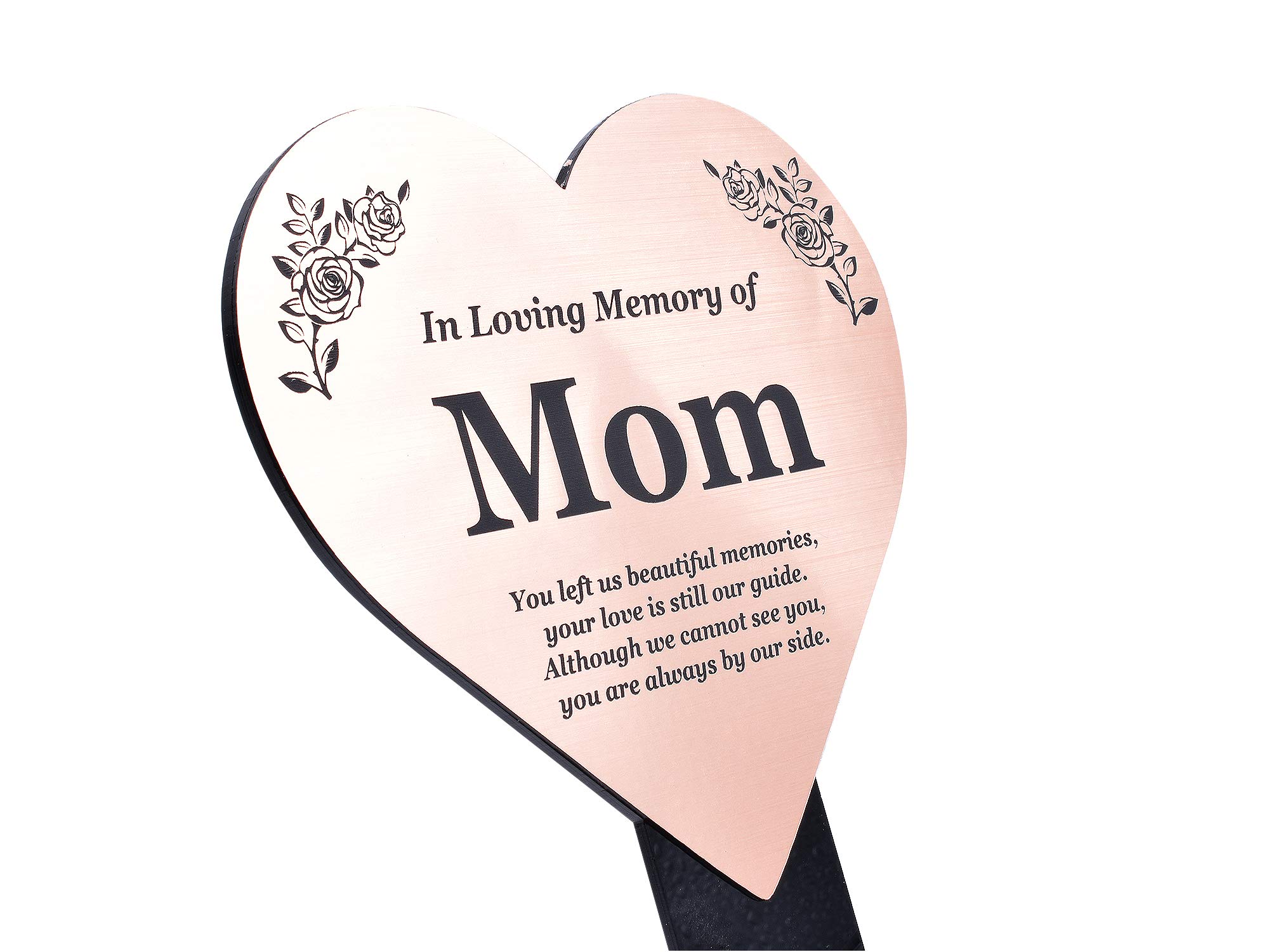 OriginDesigned Memorial Plaque Stake - Metallic Silver/Gold/Copper Acrylic Grave Marker, Waterproof Outdoor Tribute for Loved Ones | Perfect for Gardens, Cemeteries & Memorial Displays