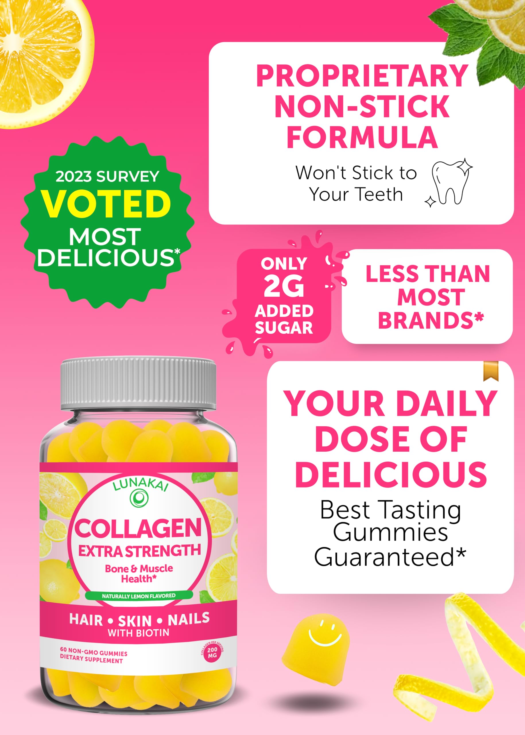 Lunakai Vitamin C and Collagen Gummies Bundle - 300mg Organic Non-GMO Vegan Chewable Supplement for Skin & Immunity - Anti-Aging Support for Men & Women - 30 Day Supply - Perfect for Daily Wellness & Travel