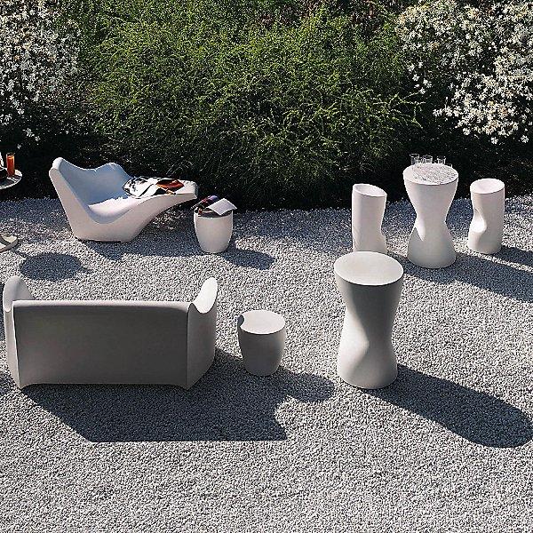 Driade Tokyo Pop Small Table & Stool - Modern Multifunctional Side Table or Footrest for Living Room, Bedroom & Office