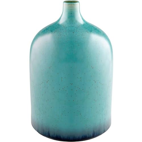 Cyan Design Native Gloss Vase - 15 Inch Tall, 10 Inch Wide Modern Ceramic Flower Vase for Home Decor, Wedding Centerpieces & Office Table Decor