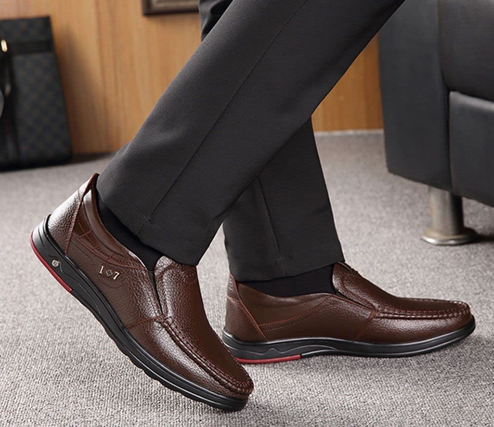 Men's Casual Leather Slip-On Shoes - Comfortable Business & Driving Loafers for Men | Perfect for Office, Travel & Daily Wear