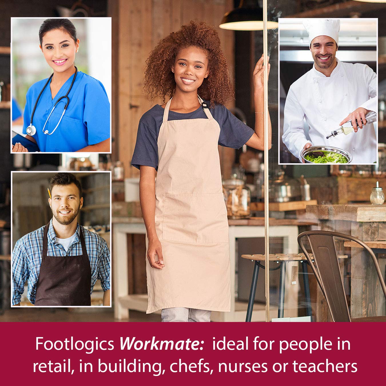 Full-Length Workwear Orthotic Shoe Insoles with Mild Arch Support - Relief for Tired, Aching Feet & Foot Pain - Ideal for Supination & Long Work Shifts - Perfect for Nurses, Teachers & Factory Workers (Pair, XS)