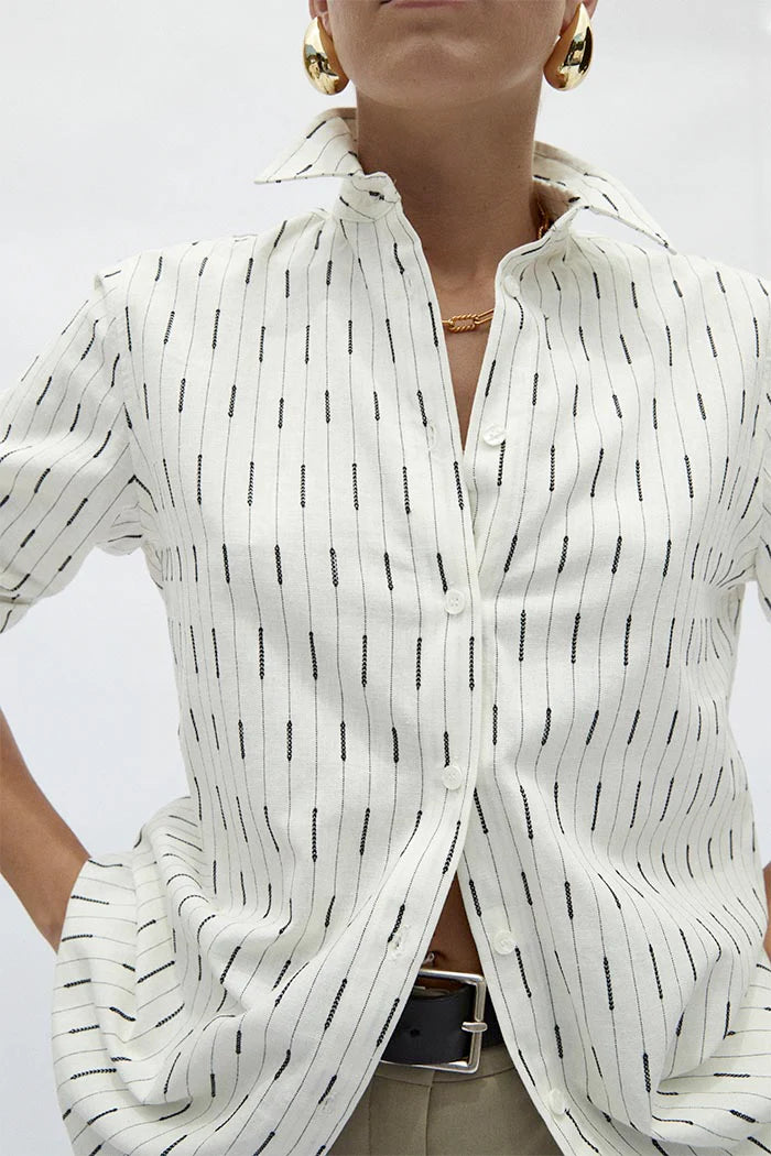 Premium White Atlas Shirt for Men - Comfortable Casual Button Down Shirt - Perfect for Office, Business Meetings & Smart Casual Outfits