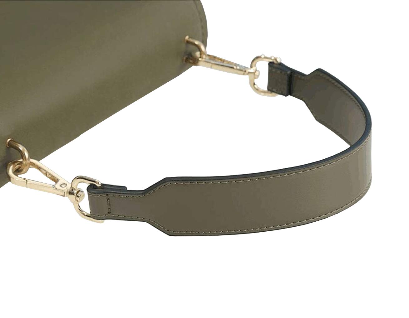 PU Leather Replacement Handbag Strap - Short Unadjustable Shoulder Strap for Purses & Bags (Blackish Green) | Perfect for Everyday Use & Fashion Accessories