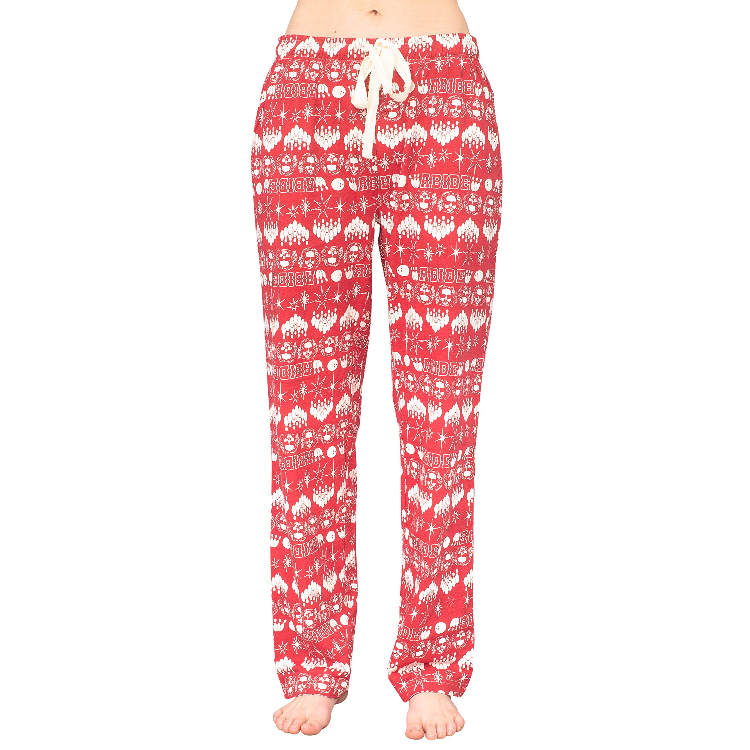The Big Lebowski Bowling Pins Lounge Pants - Soft Red Sleepwear for Men & Women | Perfect for Movie Nights, Bowling Parties & Casual Loungewear