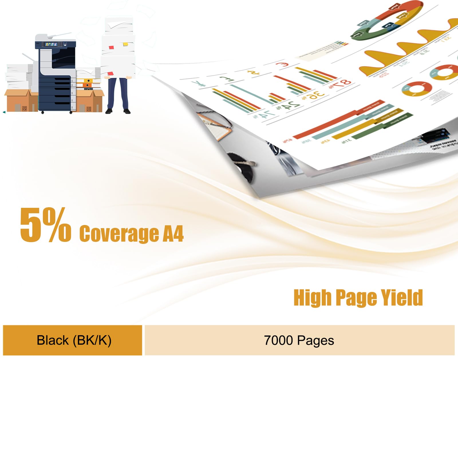 High Yield 1125 Toner Cartridge Compatible for Dell Mono Laser MFP 1125 Printer - 7000 Page Capacity (Black) | Ideal for Office Printing & Bulk Document Production