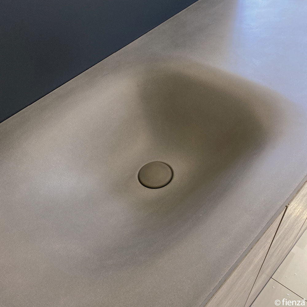Fienza SAT75 Satori 750mm Modern Concrete Bathroom Sink Basin Top - Perfect for Contemporary Vanities & Spa-Inspired Bathrooms