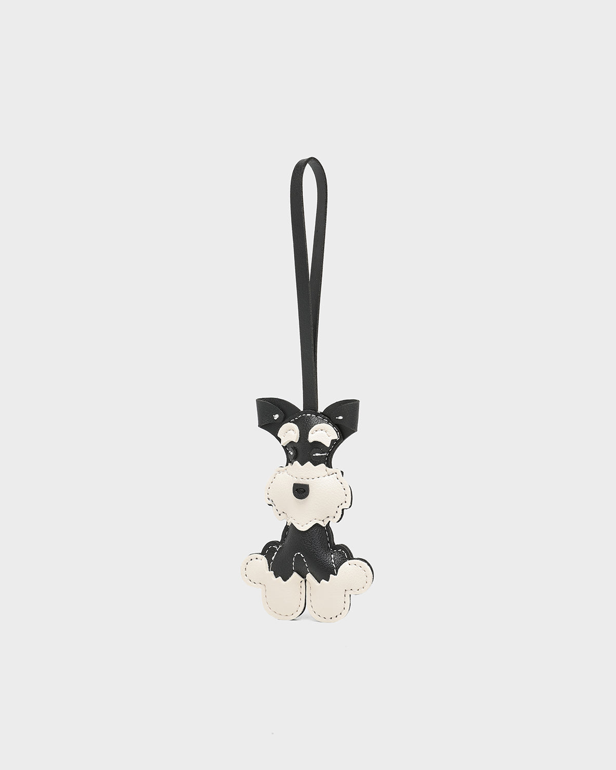 Black & White Doggy Dog Bag Charm - Cute Pet Accessory for Handbags, Backpacks & Keychains | Perfect Gift for Dog Lovers