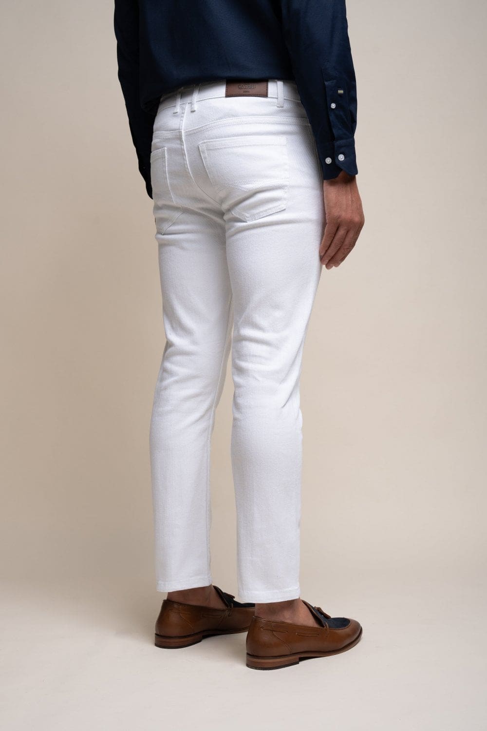 Cavani Milano Women's White Denim Jeans - High Waist Slim Fit Stretch Skinny Jeans for Casual Wear & Night Out