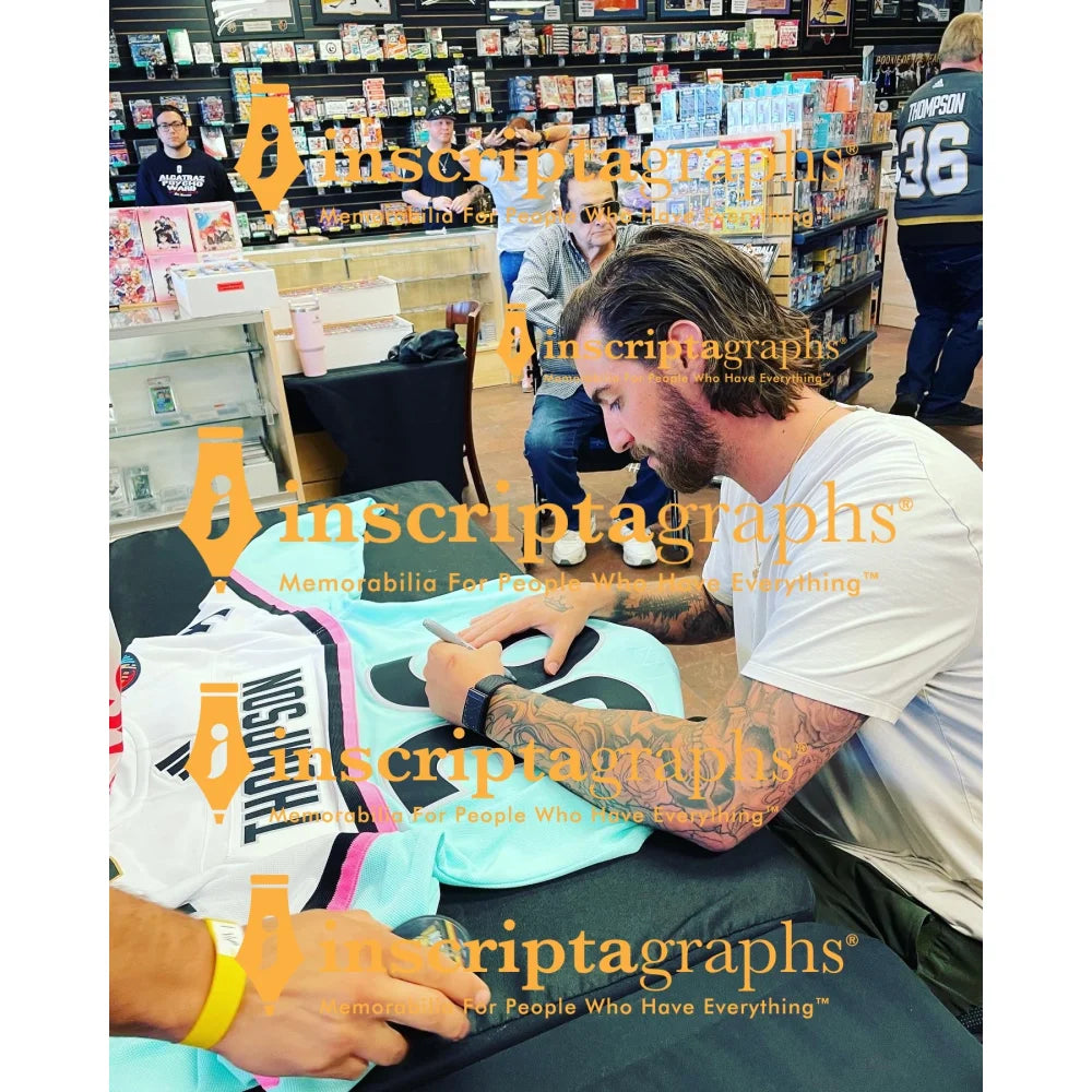 Logan Thompson Autographed Vegas Golden Knights Goalie Mask - Limited Edition #D/23 with IGM COA - Perfect for Hockey Fans, Collectors & Sports Memorabilia Displays