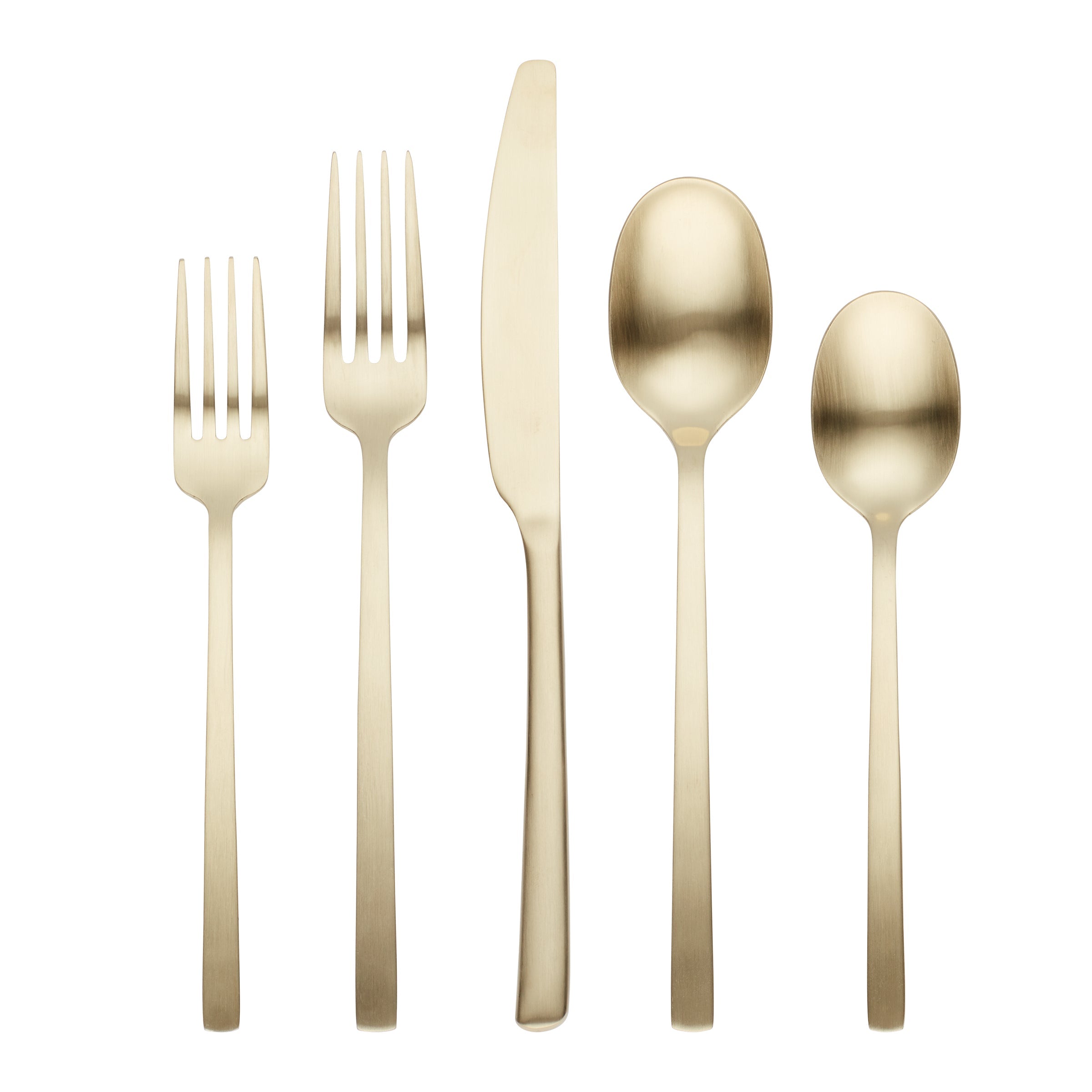 Beacon Champagne Satin 20-Piece Flatware Set - Elegant Stainless Steel Cutlery for Dining, Wedding & Special Occasions