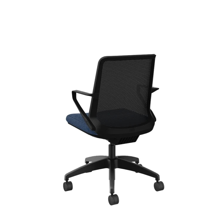 Ergonomic Cliq Office Chair with Synchro Tilt Mechanism - Basalt Fabric & Black Designer Frame for Home Office, Gaming, and Workspace Comfort