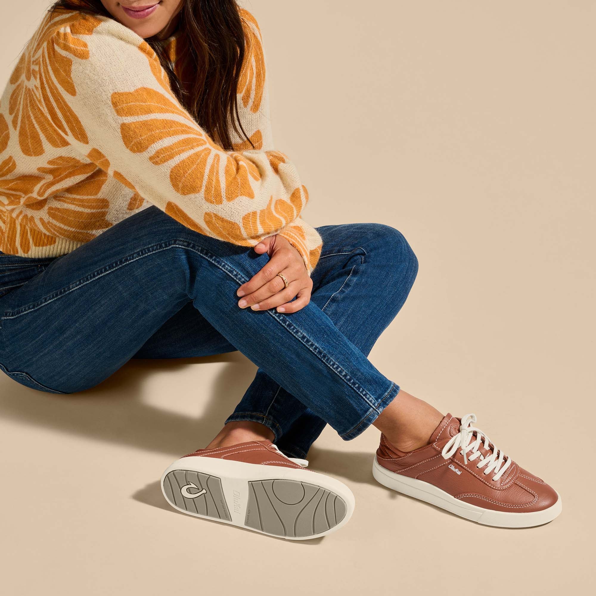 Haupu Women's Leather Sneakers - Stylish & Comfortable Casual Shoes for Walking, Work & Everyday Wear