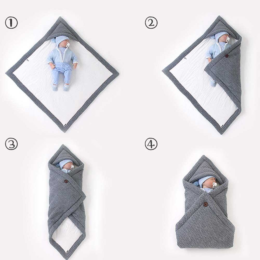 Mimixiong Baby Swaddle Blanket - Soft Knit Sleeping Sack & Stroller Wrap for Newborns 0-12 Months - Breathable Unisex Infant Wrap for Boys & Girls (Green) - Perfect for Nursery, Naptime & On-the-Go Comfort