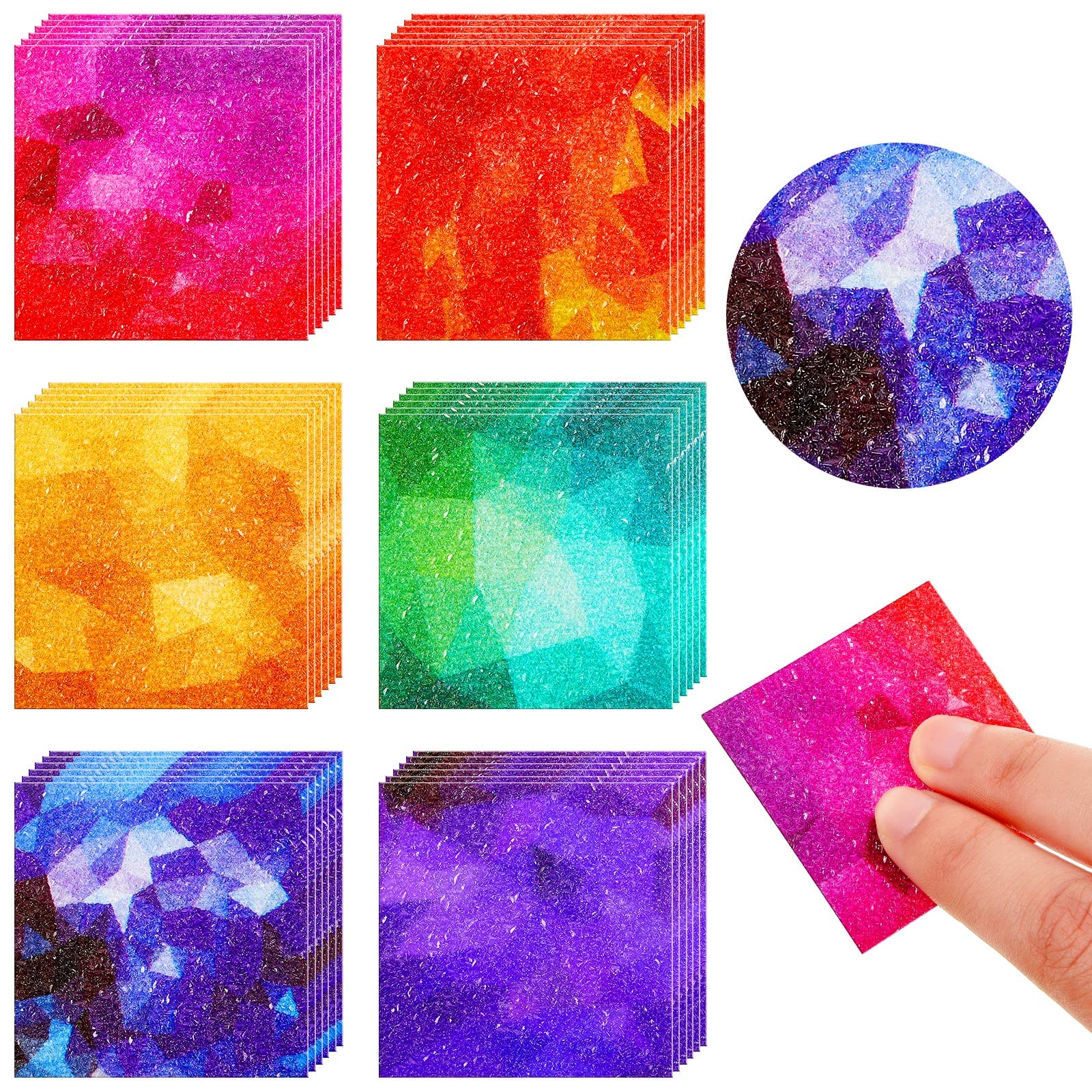 36 Pack Textured Anxiety Sensory Strips - Fidget Toys for Stress Relief | Tactile Rough Sensory Stickers for Teens & Adults | Calming Desk Adhesive Grip Tape for Classroom, Office & Home Use | Gradient Color Design