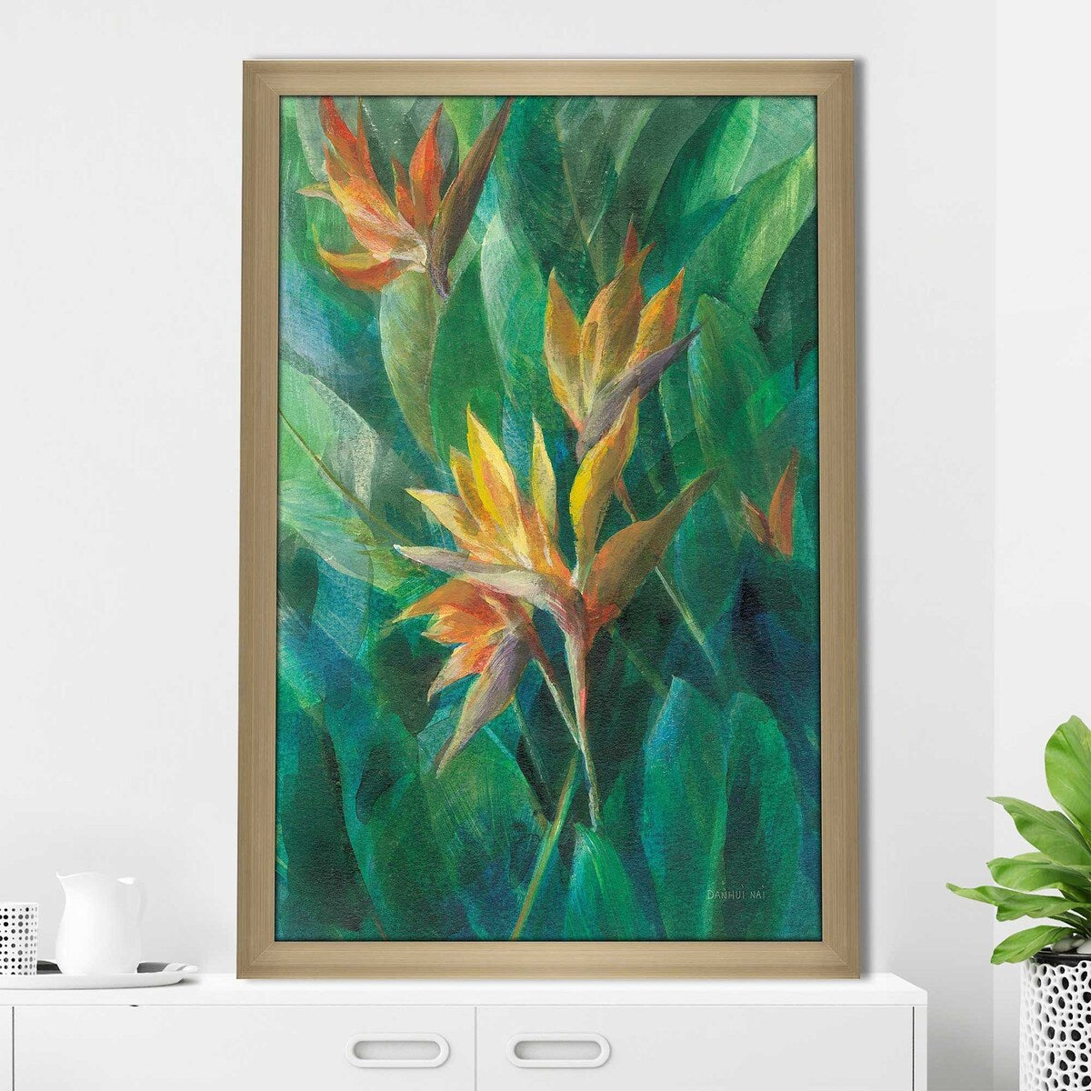 Exotic Bird of Paradise II Print on Acrylic - Tropical Wall Art Decor for Living Room, Bedroom & Office