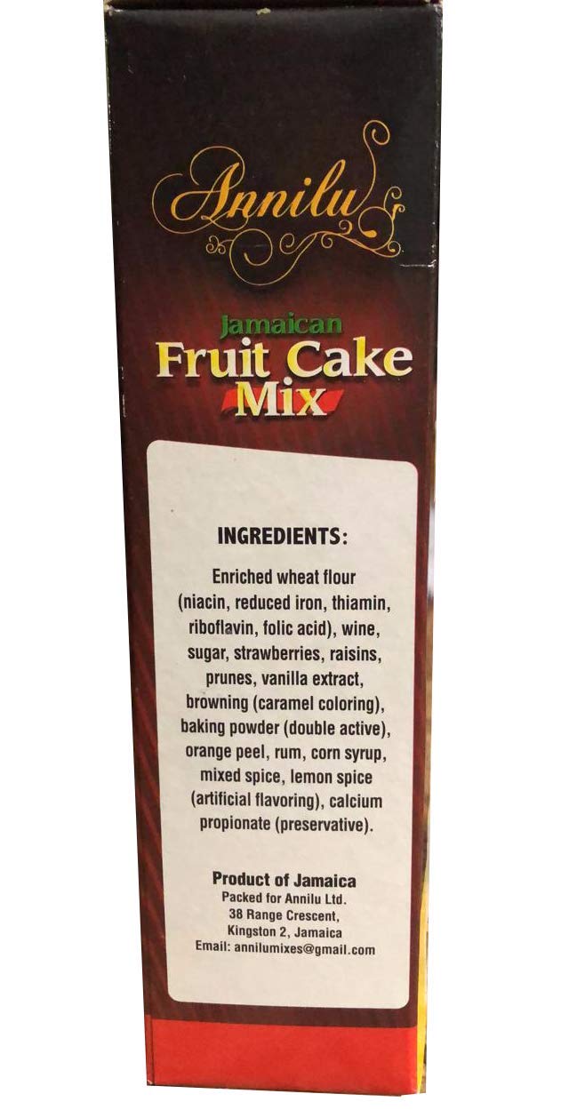Annilu Jamaican Fruit Cake Mix - 1.7 Lb Authentic Caribbean Dessert Mix | Perfect for Holidays, Birthdays & Special Occasions