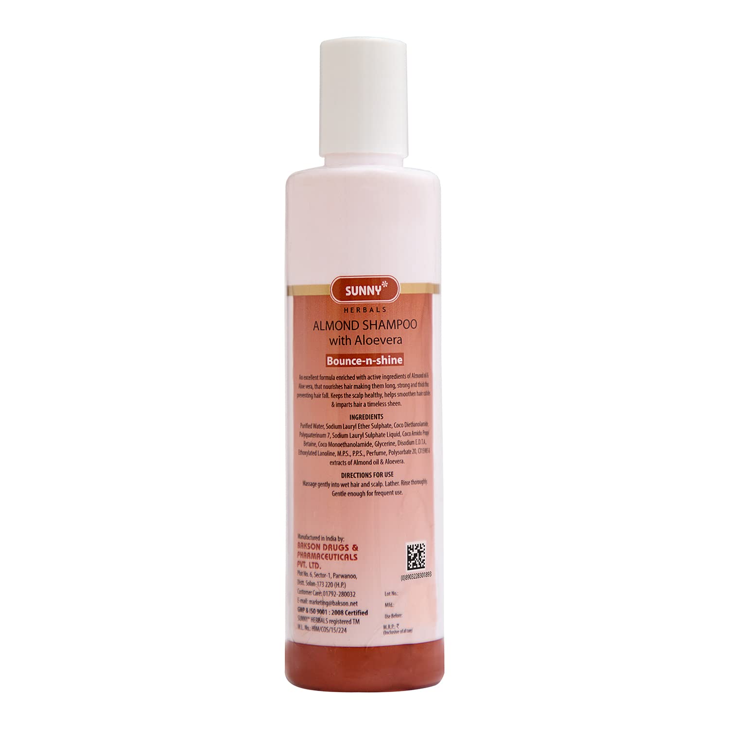 Sunny Almond & Aloe Vera Shampoo for Hair Growth - Strengthens Hair, Reduces Hair Fall, Adds Shine & Thickness - Nourishes Scalp & Improves Follicle Health - For Men & Women - 150ml (Pack of 1) - Perfect for Daily Hair Care & Damaged Hair Repair