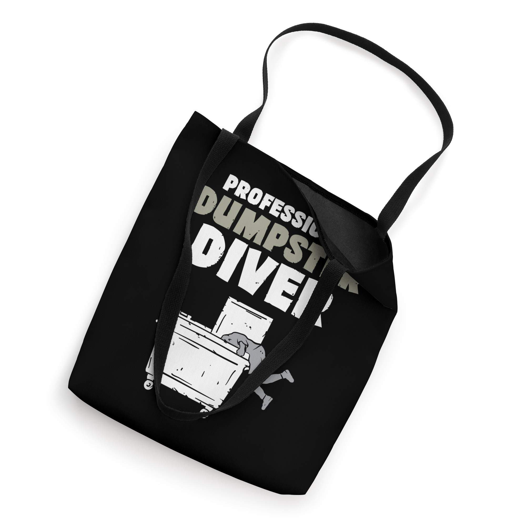 Funny Garbage Diver Trash Picker Tote Bag - Dumpster Diving Accessories for Urban Treasure Hunting & Costume Parties