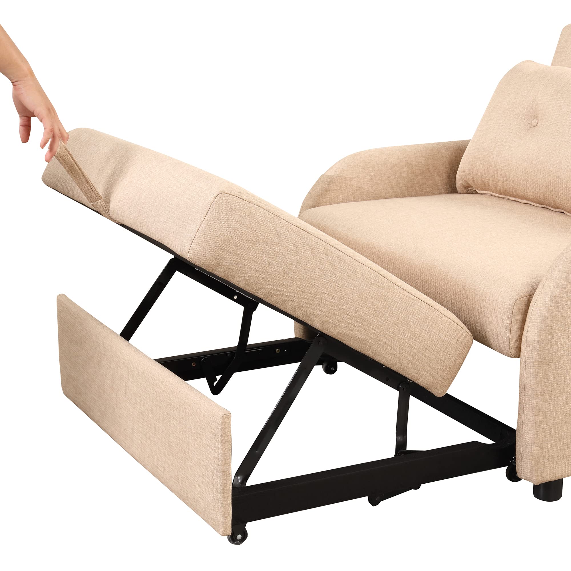 Merax Modern Pull Out Sofa Bed with 2 Wing Tables, Side Pockets & USB Charging Port - 41.5