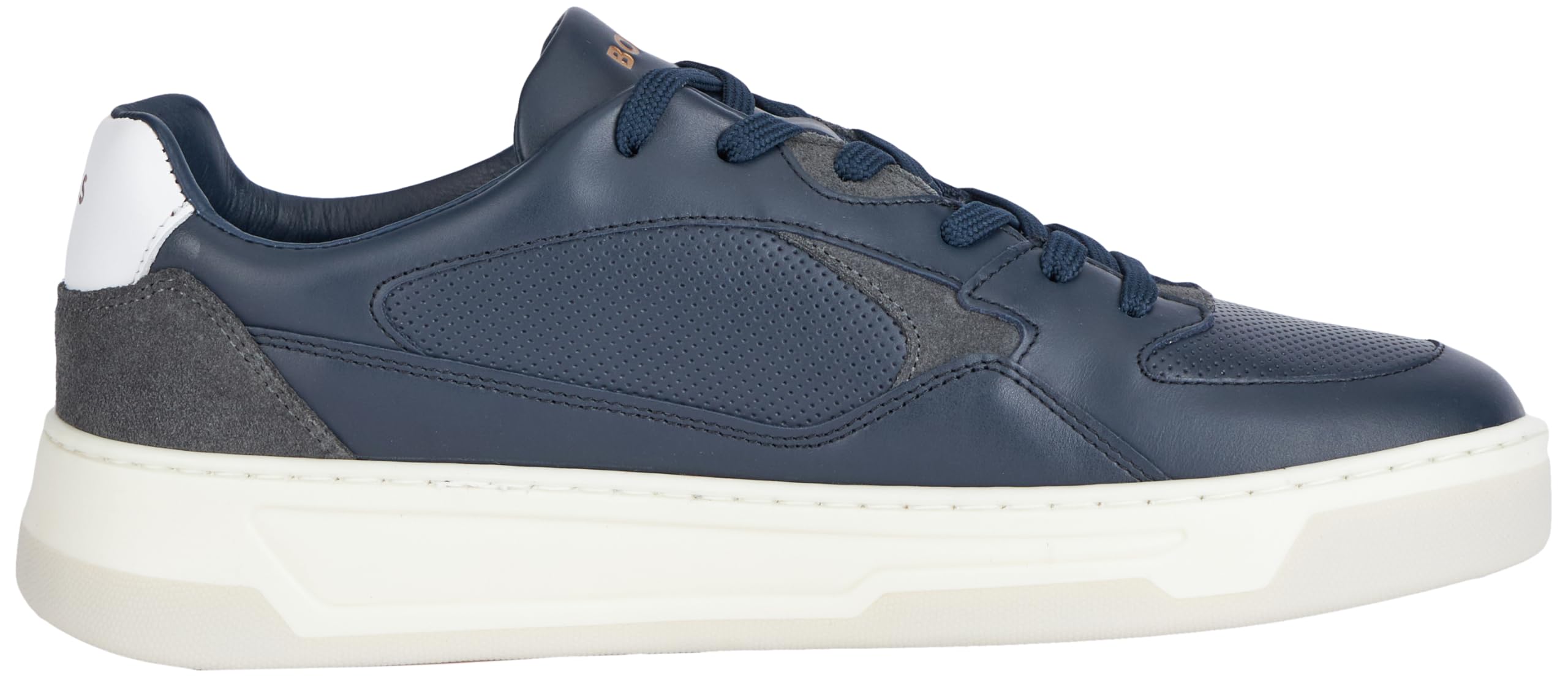 BOSS Men's Baltimore Leather & Mesh Tennis Shoes with Stacked Heel - Perfect for Casual Wear, Work & Outdoor Activities