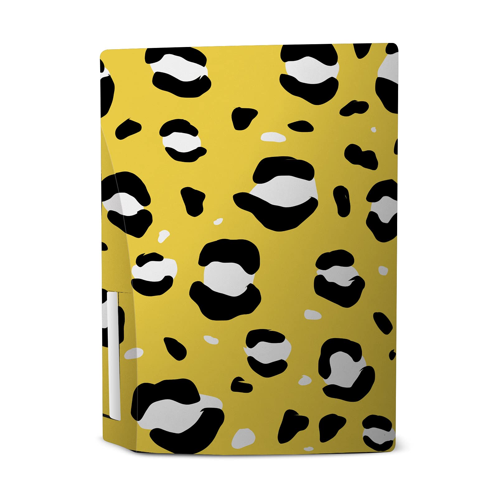 Yellow Leopard Art Matte Vinyl Skin Cover for Sony PS5 Disc Edition & DualSense Controller - Durable Protective Decal for Gaming Console and Accessories | Perfect for Customizing Your PlayStation 5 Setup