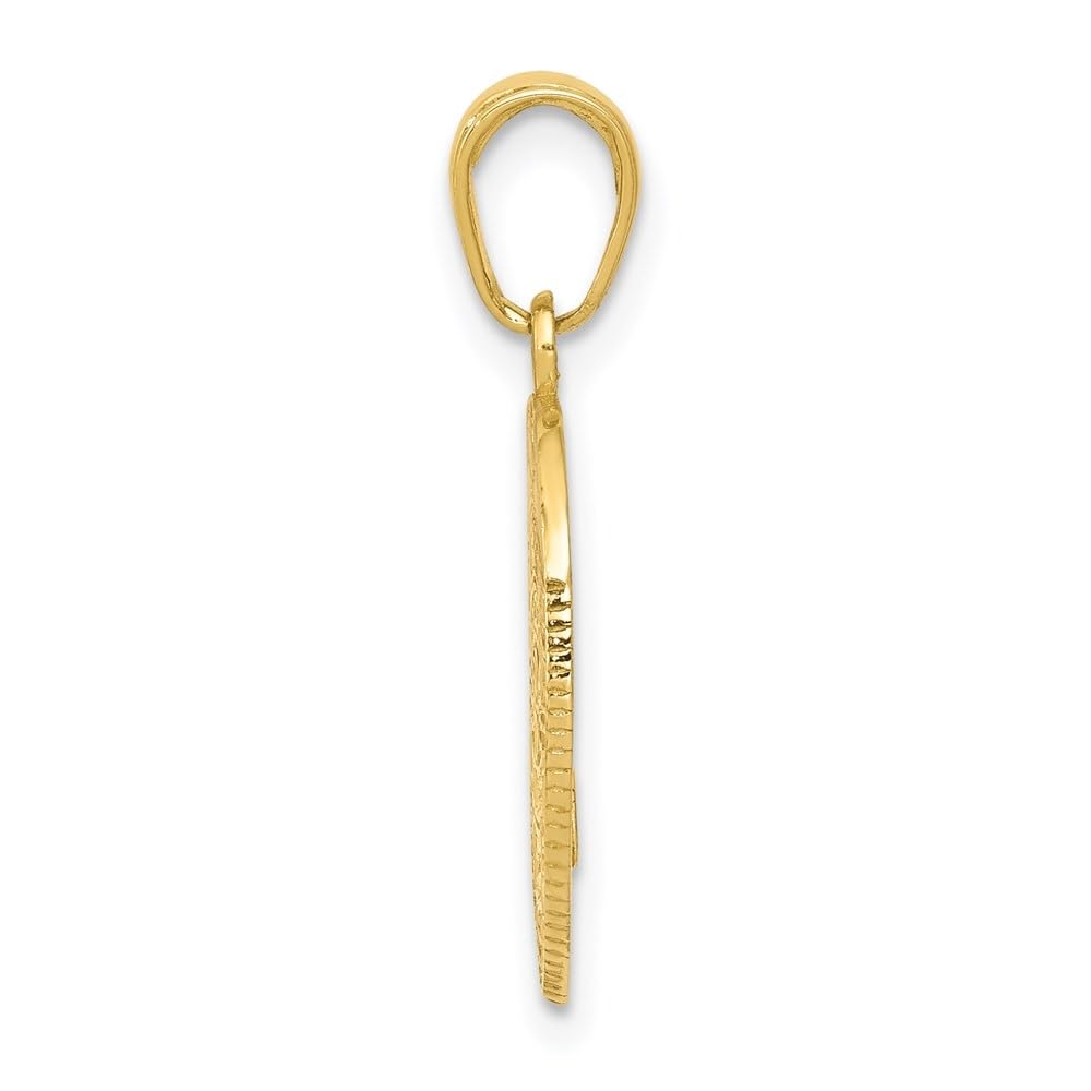14K Yellow Gold Police Officer Badge Pendant Necklace - 22mm x 12mm - Perfect for Law Enforcement Gifts, Graduation & Everyday Wear - Diamond2Deal